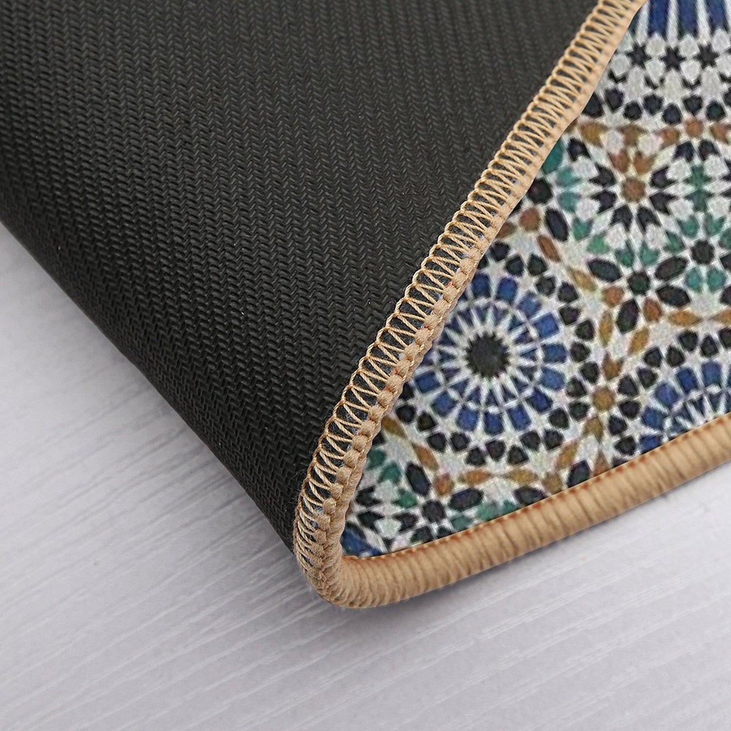 Zellige Moroccan Mosaic Tilework, Traditional Moroccan Art Durable Bath Mat