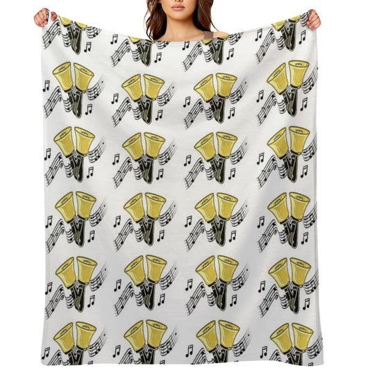 Handbells Music Premium Throw Blanket