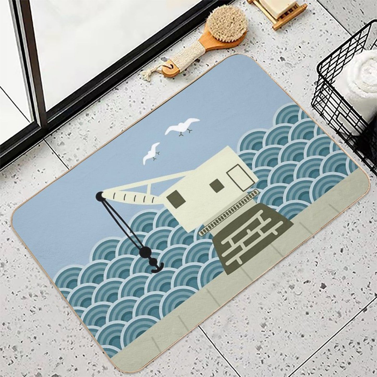 Crane  Dirt-Trapping Bath Mat