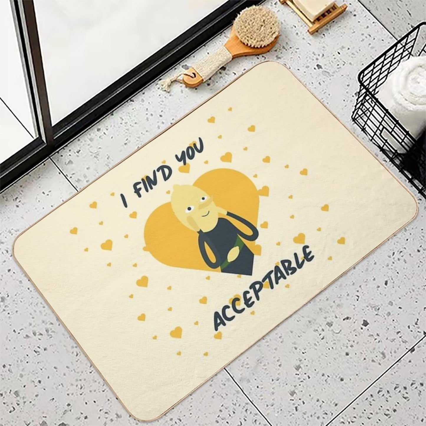 I Find You Acceptable (Adventure Time)  Easy Maintenance Bath Mat