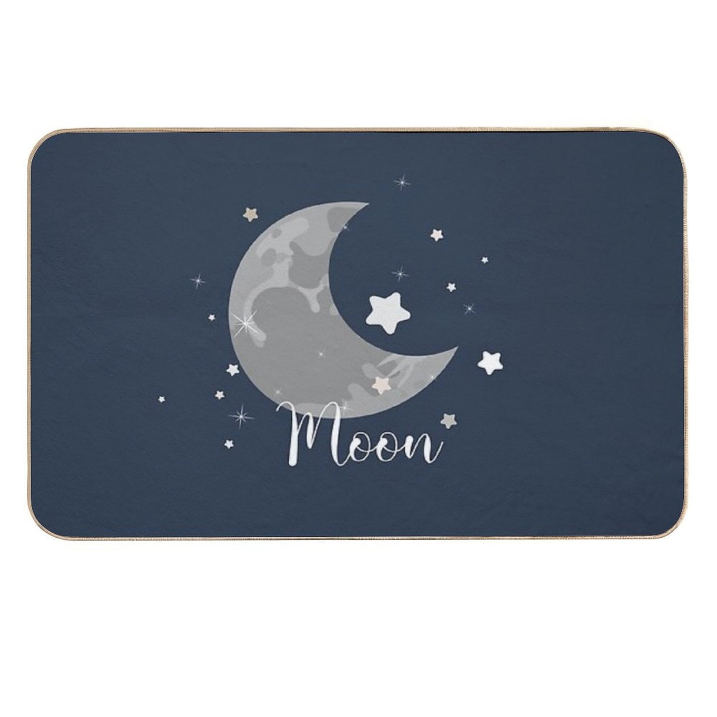Moon Illustration  Long-Lasting Bath Mat