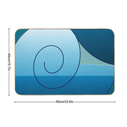 The Swirl of A Shell Durable Bath Mat