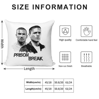 Prison Break Illustration Soft Luxury Feel Throw Pillow