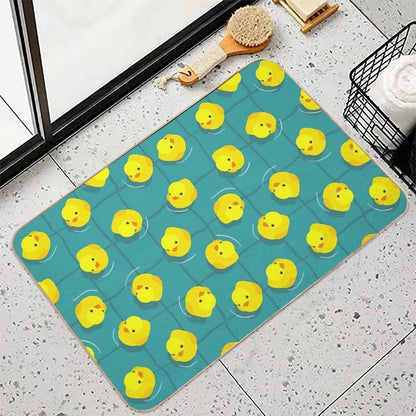 Rubber Ducks on Vacation  Easy Maintenance Bath Mat