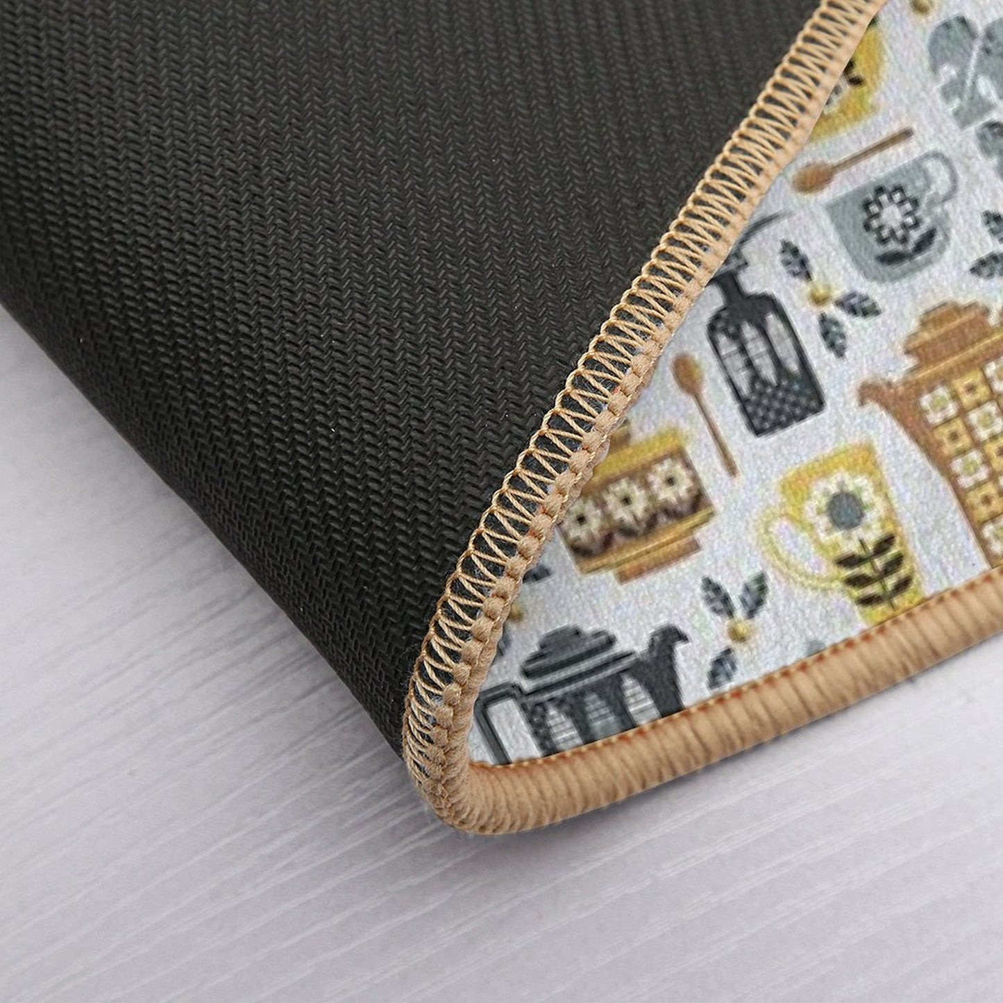 Coffee Time Grey  High-Traffic Bath Mat