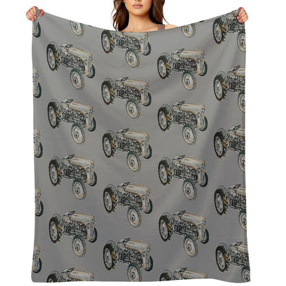 Painting of Ferguson Tractor Lightweight Throw Blanket