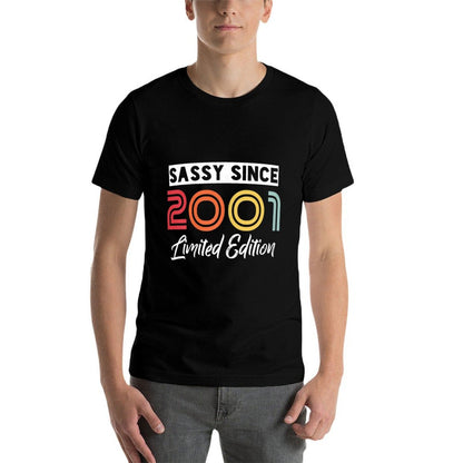 Womens Sassy Since 2001 Limited Edition Womens 21st Birthday  Polyester Blend T-Shirt