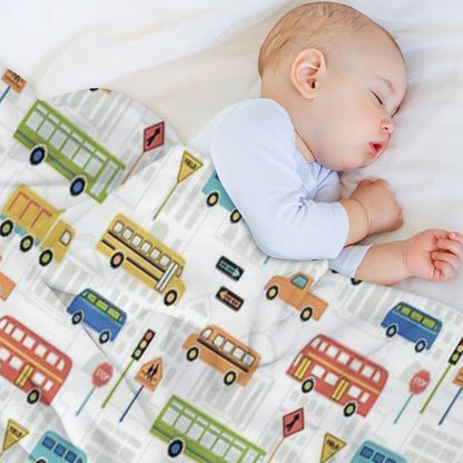 Bus Stop Machine-washable Throw Blanket
