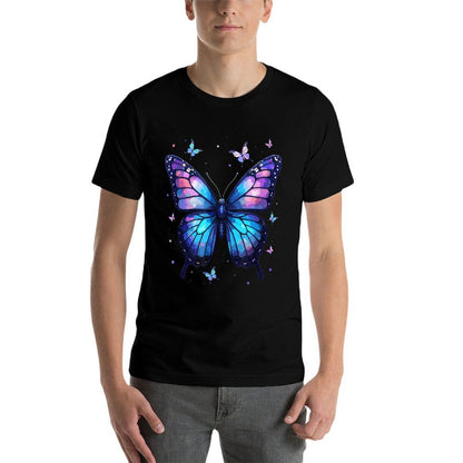 Mystical Artistry Unisex-Child Butterfly Abstract Modern Black, Small, Comfortable T-Shirt