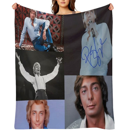 Barry Manilow Signed Compact Throw Blanket