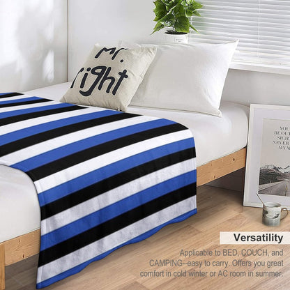 Bath Rugby Striped Club Colours Eco-conscious Throw Blanket