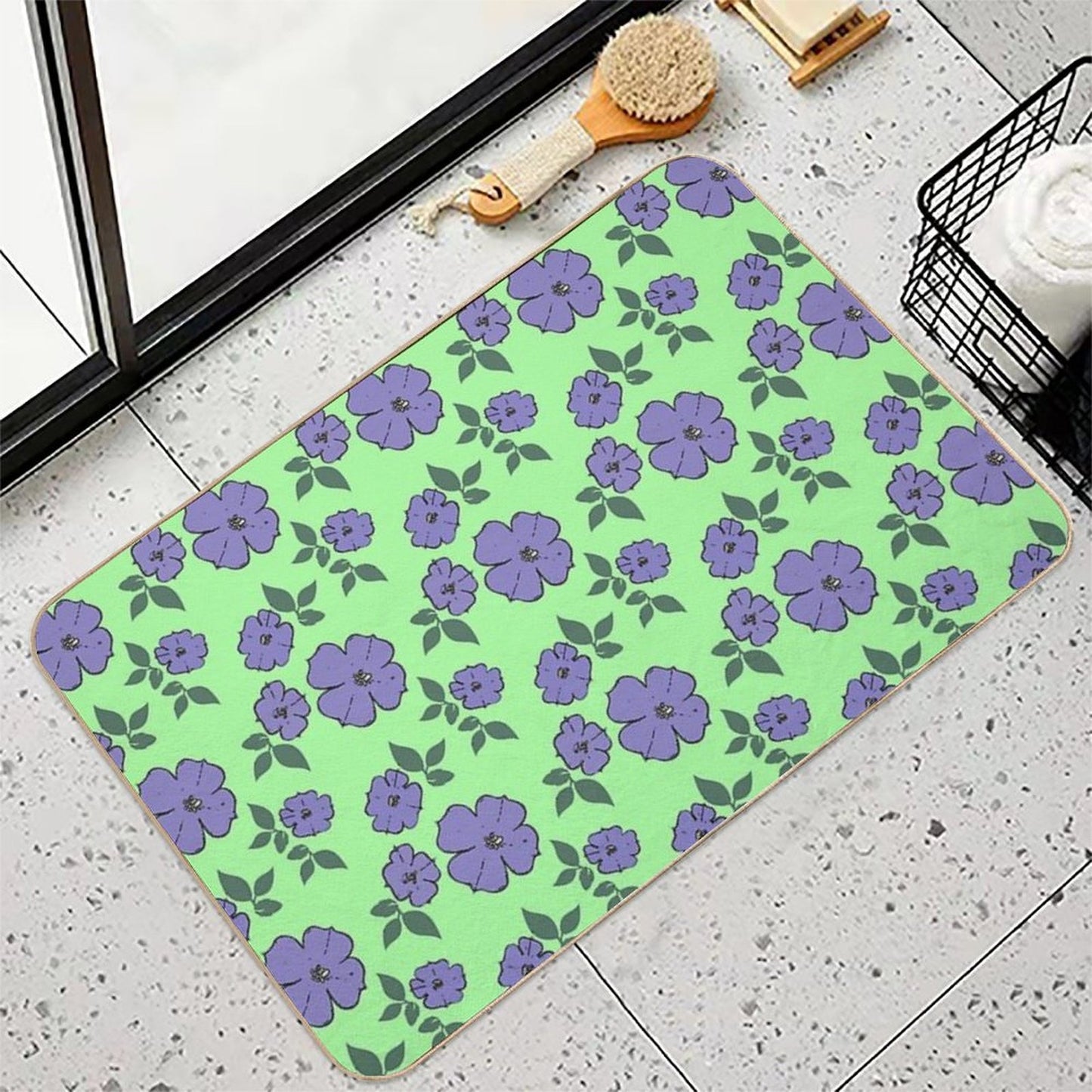 Lilacs Party  Slip-Resistant Bath Mat