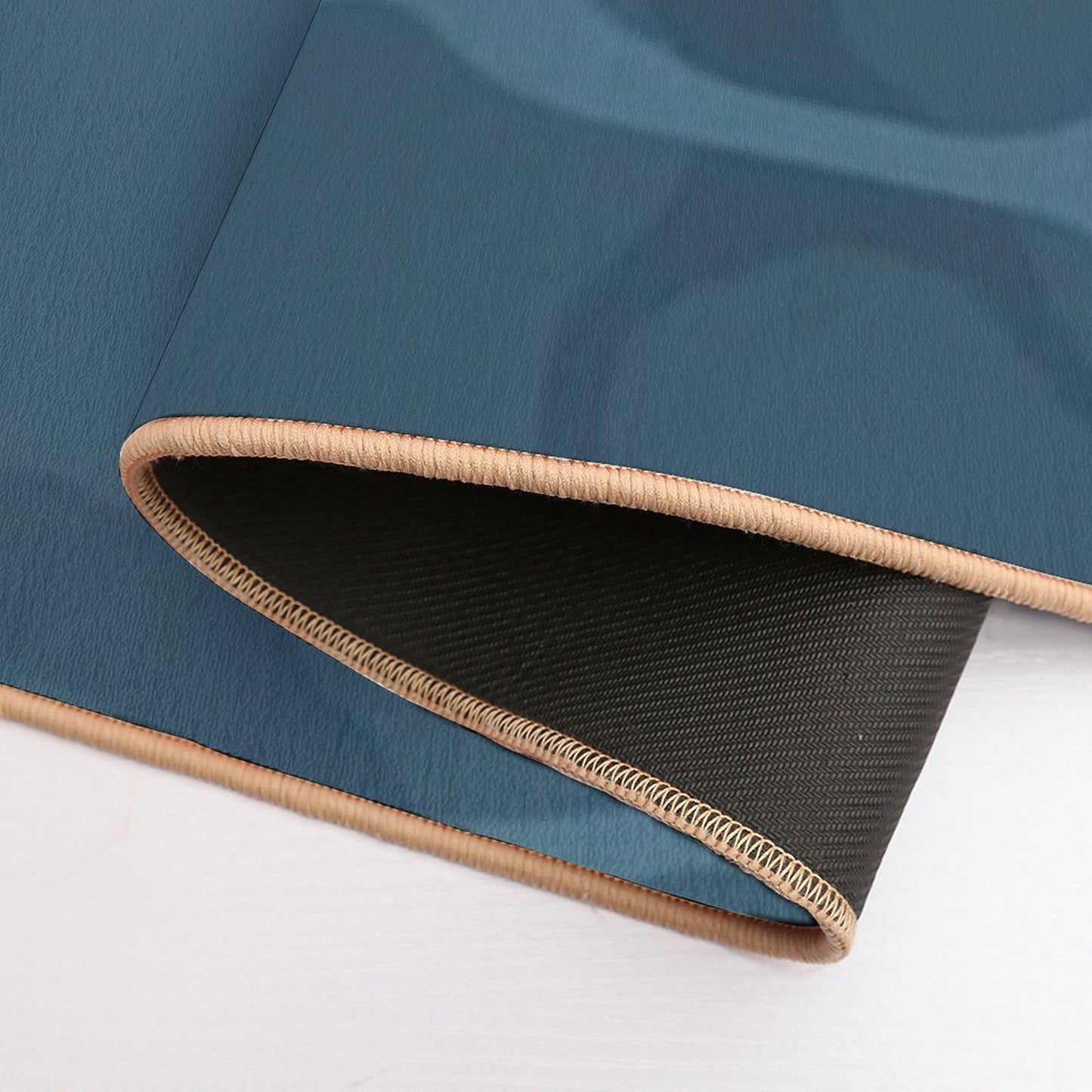 Minimalist Abstract Neutral Blue Tones  Non-Slip Bath Mat