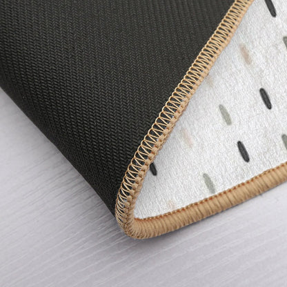 Boho Pastel Color Minimalism Scandinavian Simple Pattern, Uses Geometric Shapes  Dirt-Trapping Bath Mat