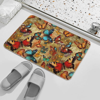 Embrace The Beauty of Bold Colors with Butterfly Prints  Versatile Bath Mat