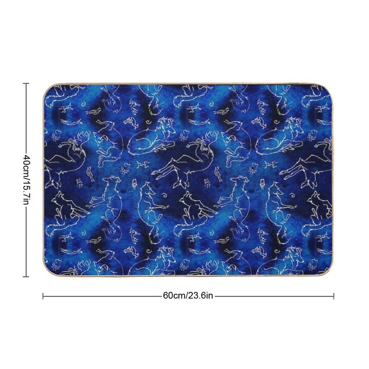 Noodle Doodles - Starry Sky Varient  Fade-Resistant Bath Mat