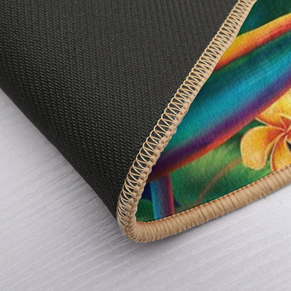 Tropical Paradise Hawaiian Birds of Paradise Illustration  Eco-Friendly Bath Mat