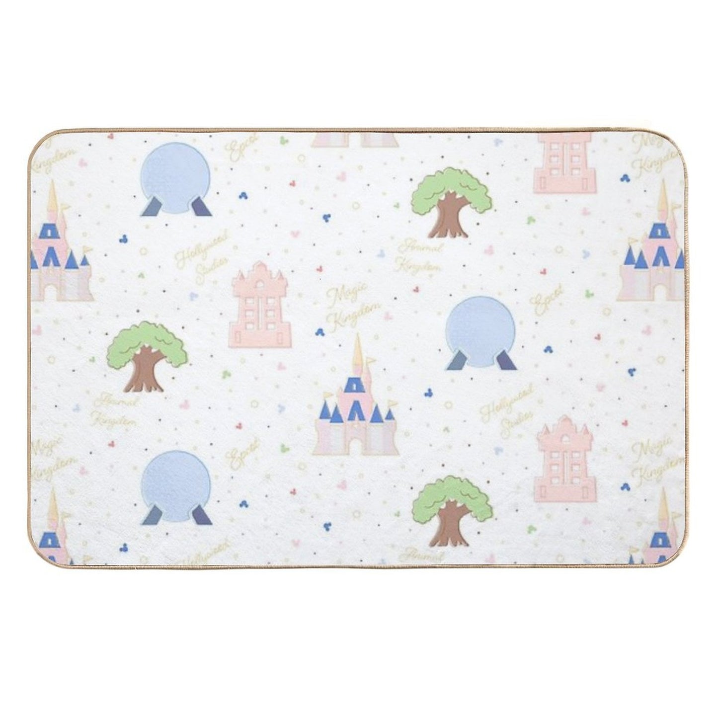 Four Magic Kingdoms Pattern  Versatile Bath Mat