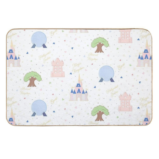 Four Magic Kingdoms Pattern  Versatile Bath Mat