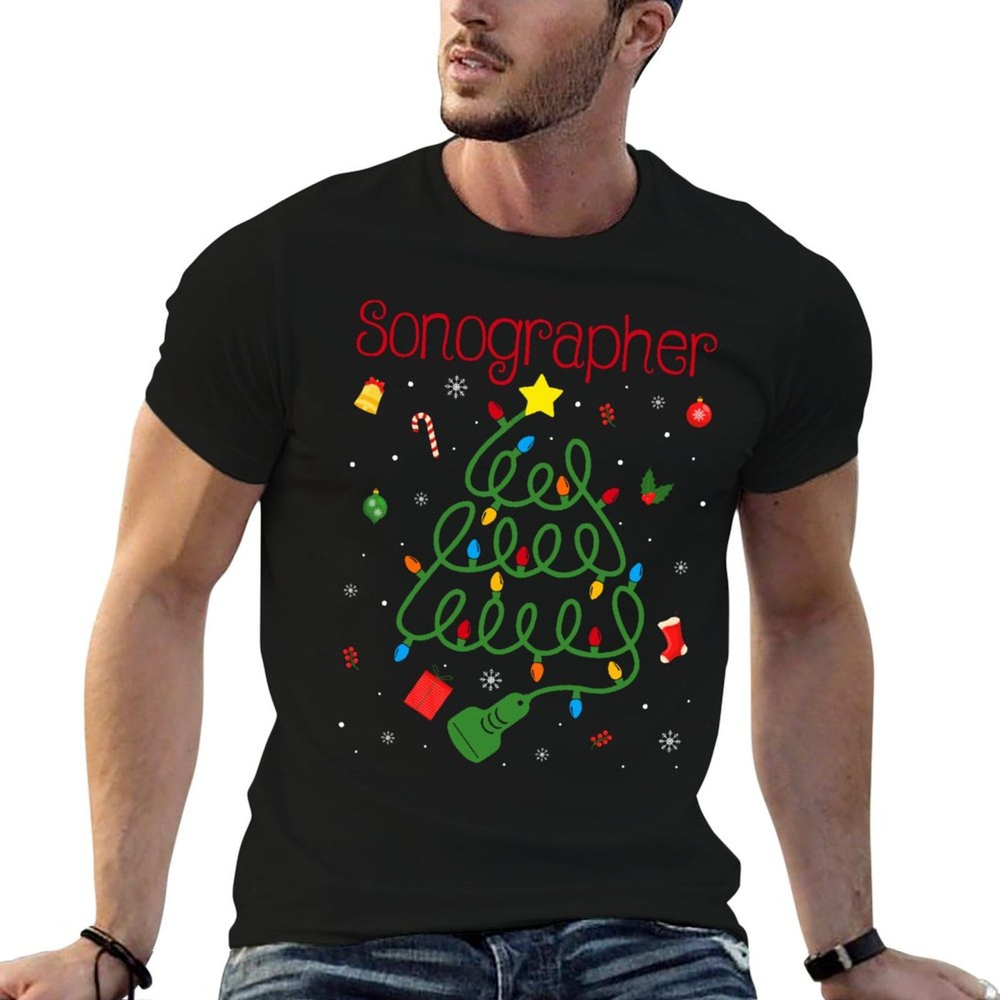 Christmas Sonography Tech Funny Sonographer Ugly Sweater  Classic T-Shirt