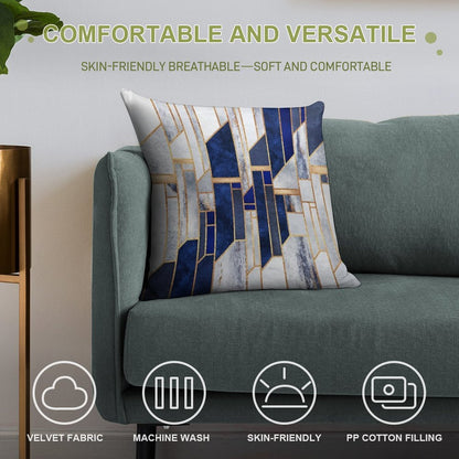 Blue Winter Sky Soft Luxury Feel Throw Pillow