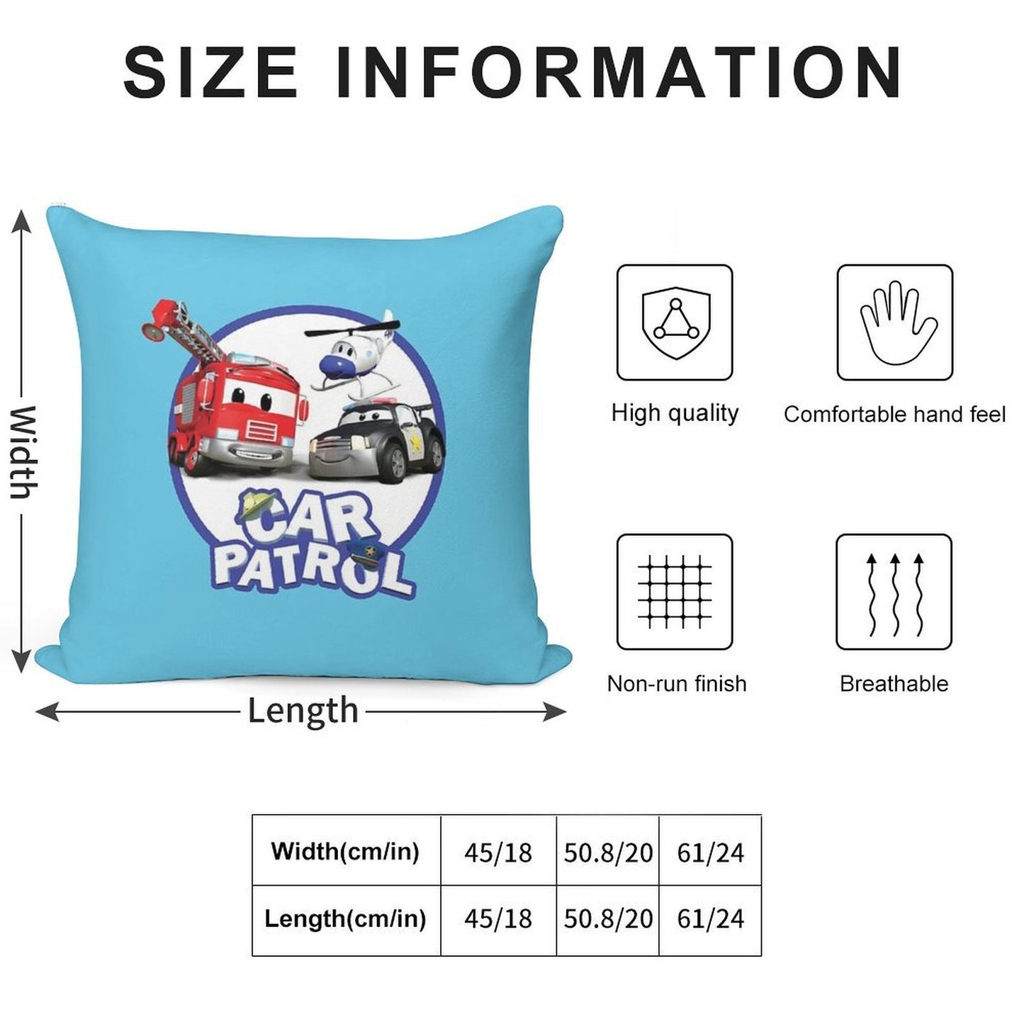 Car Patrol of Car City Soft Bedroom Essential Throw Pillow