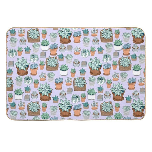 Succulent Love  Easy To Clean Bath Mat