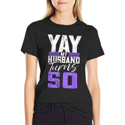 My Husband Turns 50 Outfit - 50 Years Old 50th Birthday  Graphic-printed T-Shirt