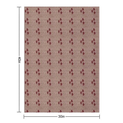 Red Cardigan Star (Printed Image - Not Real Knit) Anti-pilling Throw Blanket
