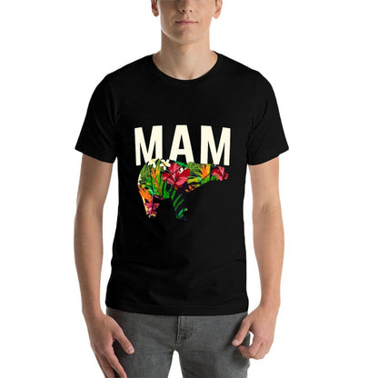 Mam Mom Mother&#39;s Day Mommy Mom Bear Floral Pattern  Versatile T-Shirt