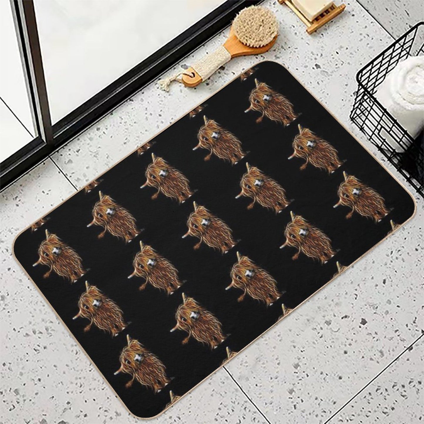 HiGHLaND CoW PRiNT SCoTTiSH ' CoooWeee ' BY SHiRLeY MacARTHuR  Multi-Purpose Bath Mat
