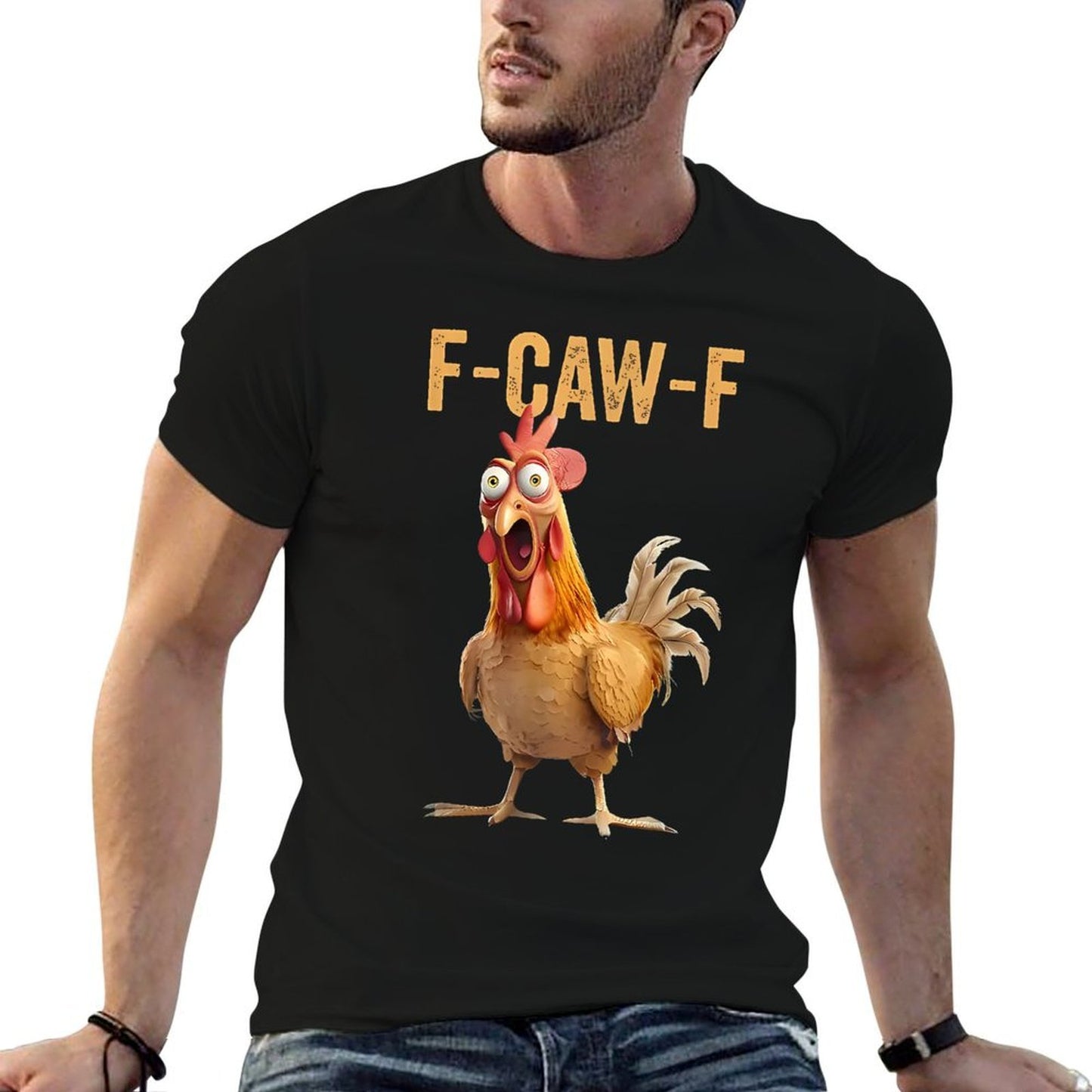 F-Caw-F Funny Chicken Humor Quote Rooster Meme  Lightweight T-Shirt