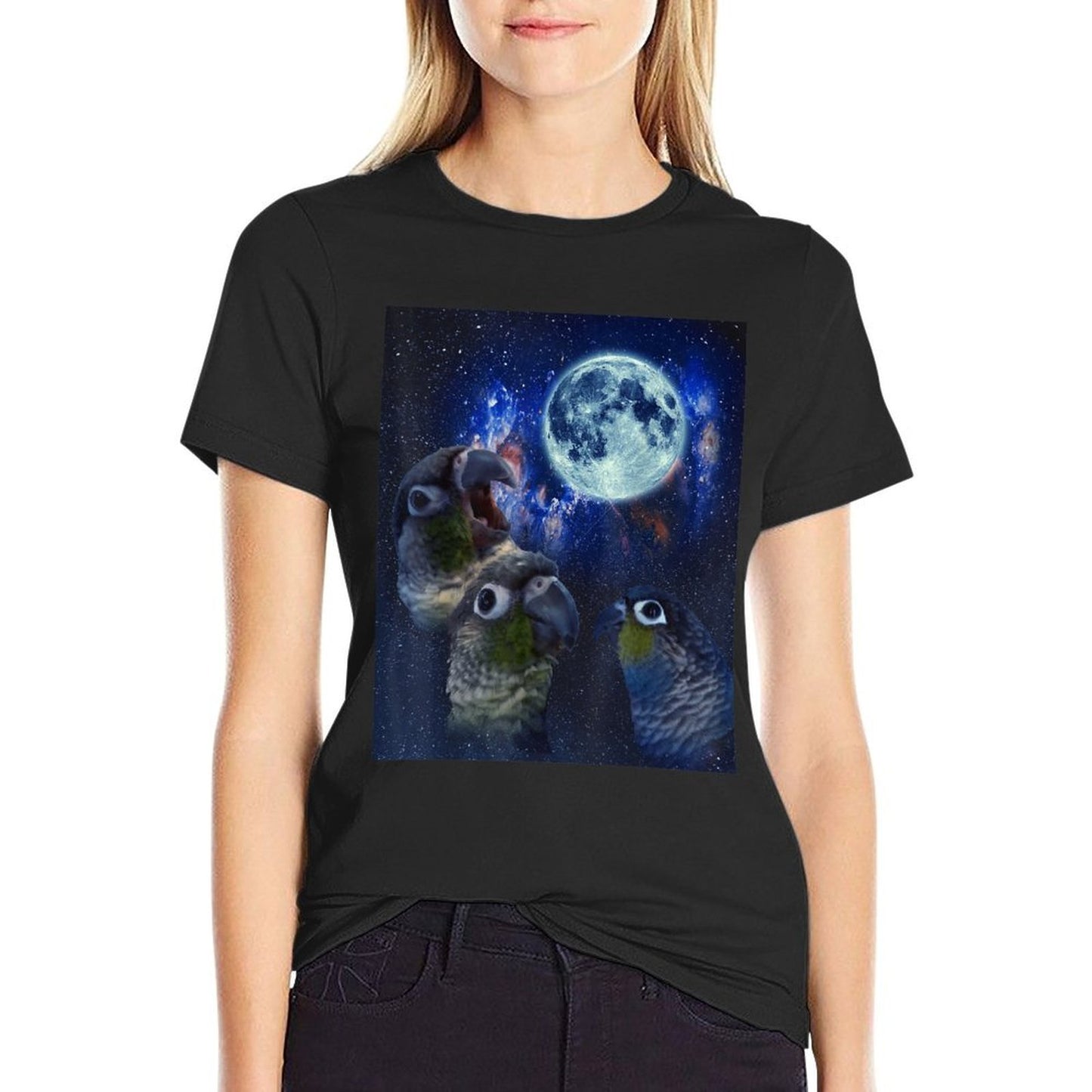 Conures Howling at The Moon  Graphic-printed T-Shirt