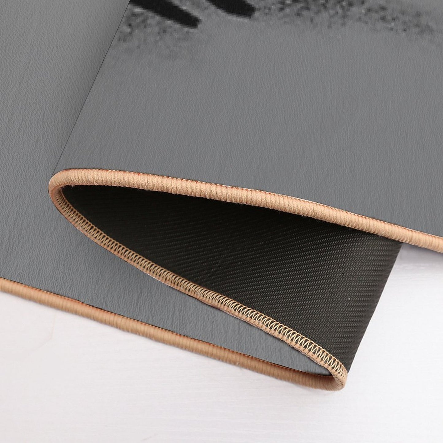 Fluffy Black Yellow Eyed Cat  Rapid-Drying Bath Mat