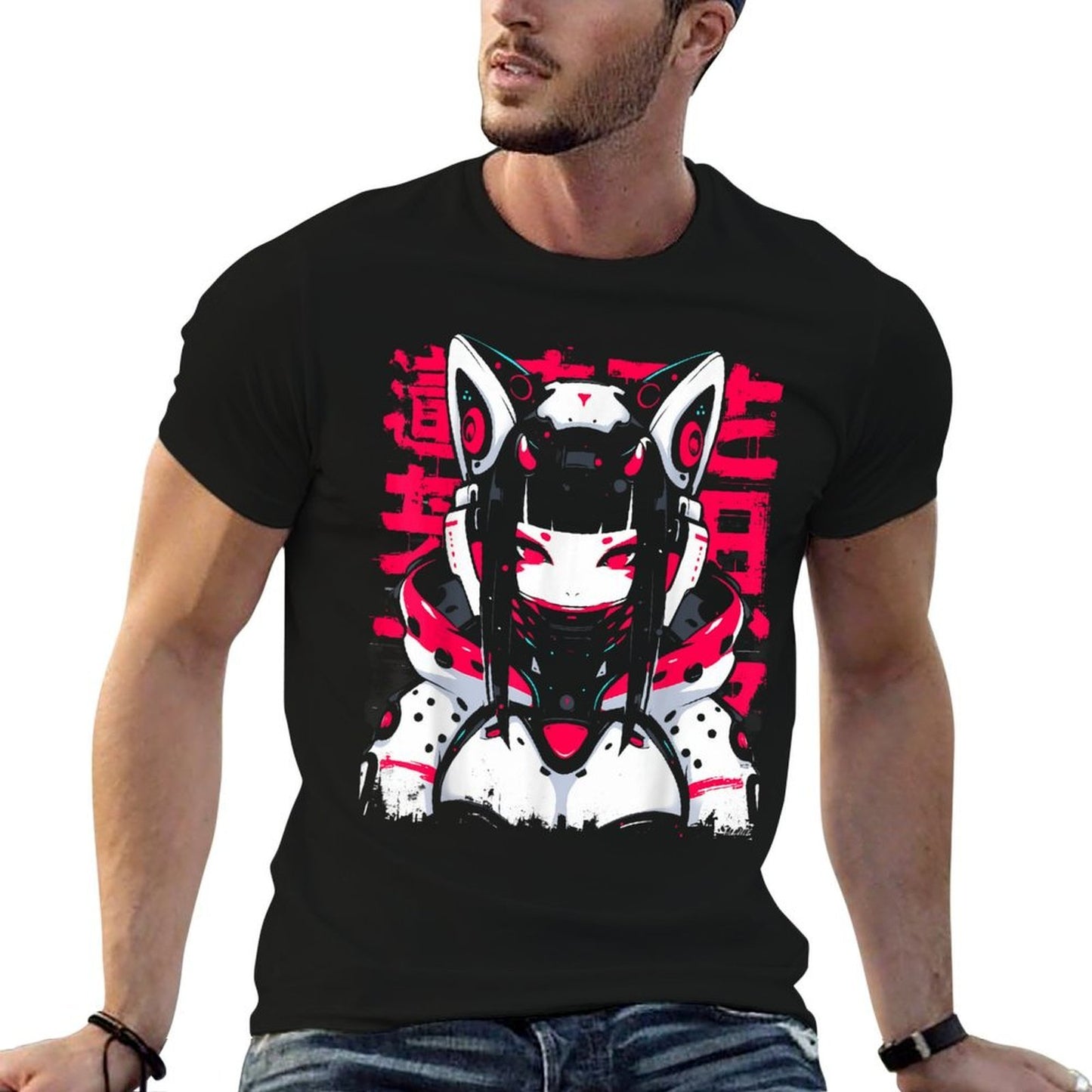Anime Manga Cyberpunk Aesthetic Techwear Harajuku Waifu  Quick-drying T-Shirt