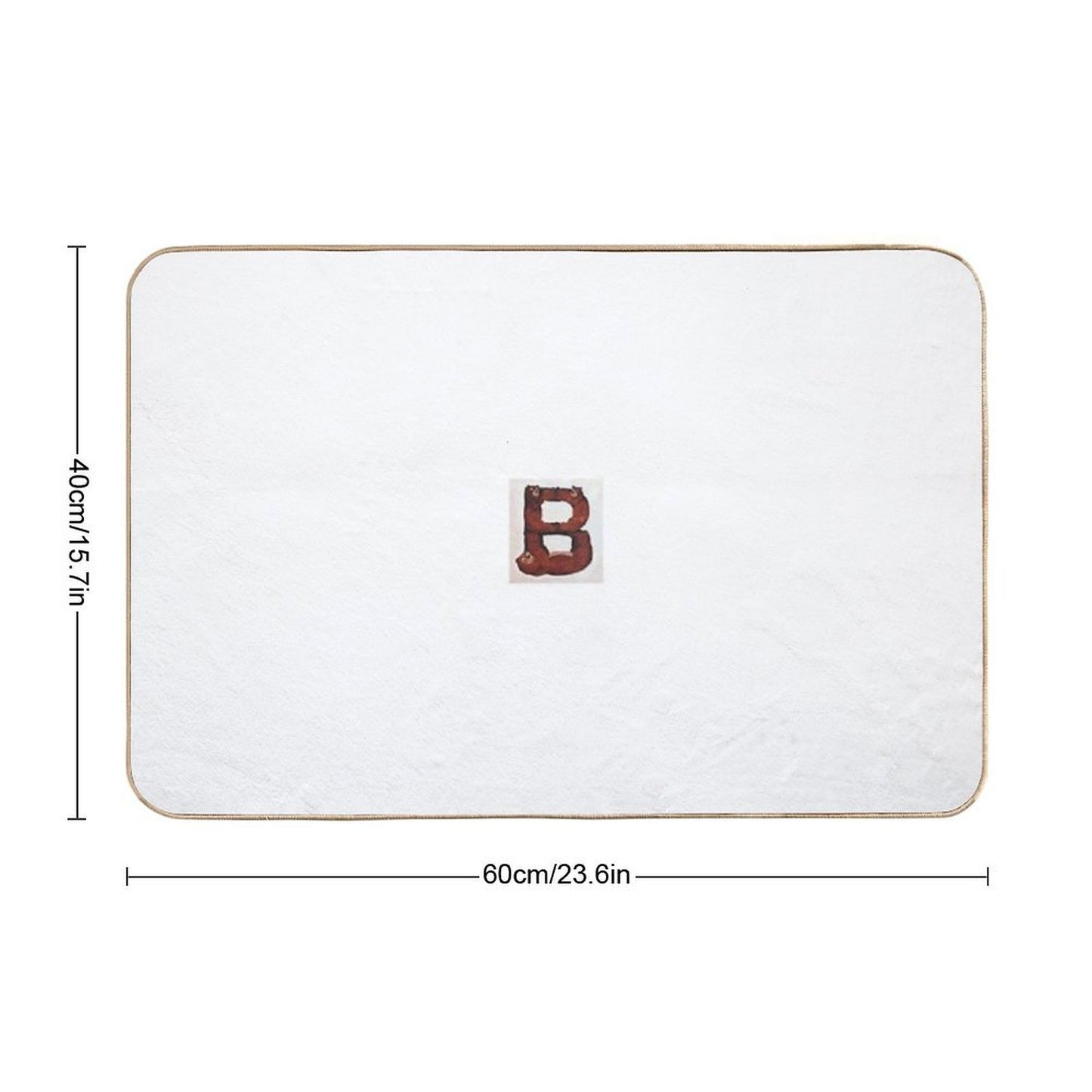 Animal Alphabet - B  Long-Lasting Bath Mat