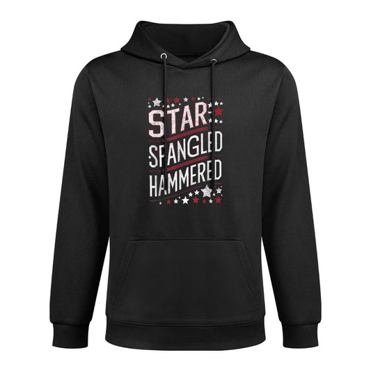 Funny American 4th of July Patriotic Star Spangled Hammered All-Day Comfort Hoodie