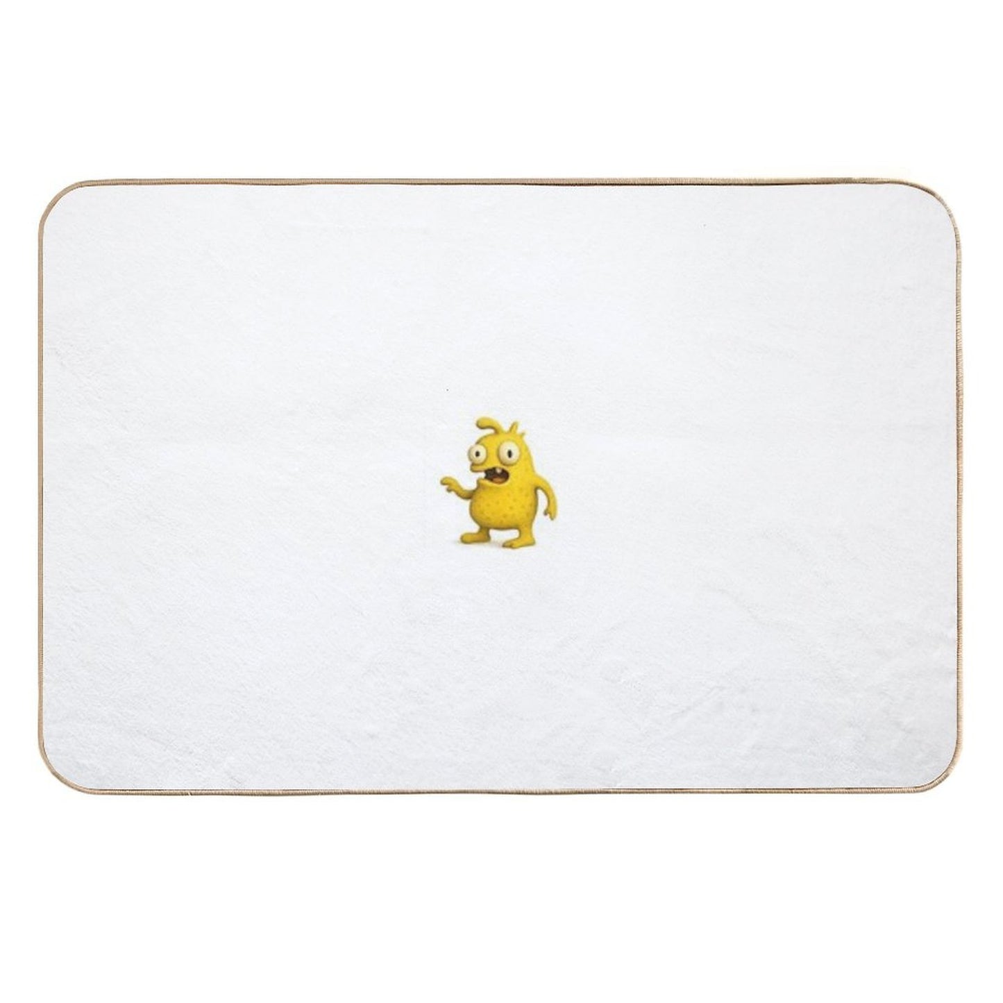 Funny Yellow Monster Nuppytan  High-Traffic Bath Mat