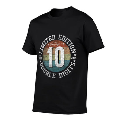 Official Double Digits 2015 10 Year Old Gifts 10th Birthday Comfortable T-Shirt