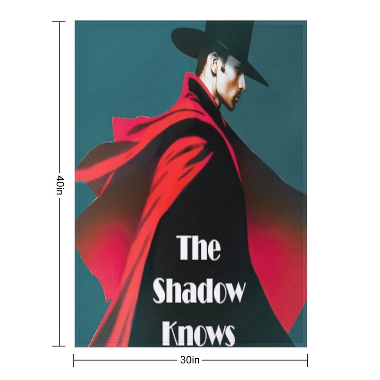 The Shadow Knows Sustainable Throw Blanket