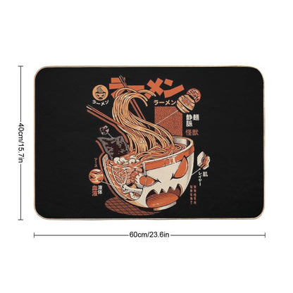 Black X-ray Great Ramen!  Easy Maintenance Bath Mat