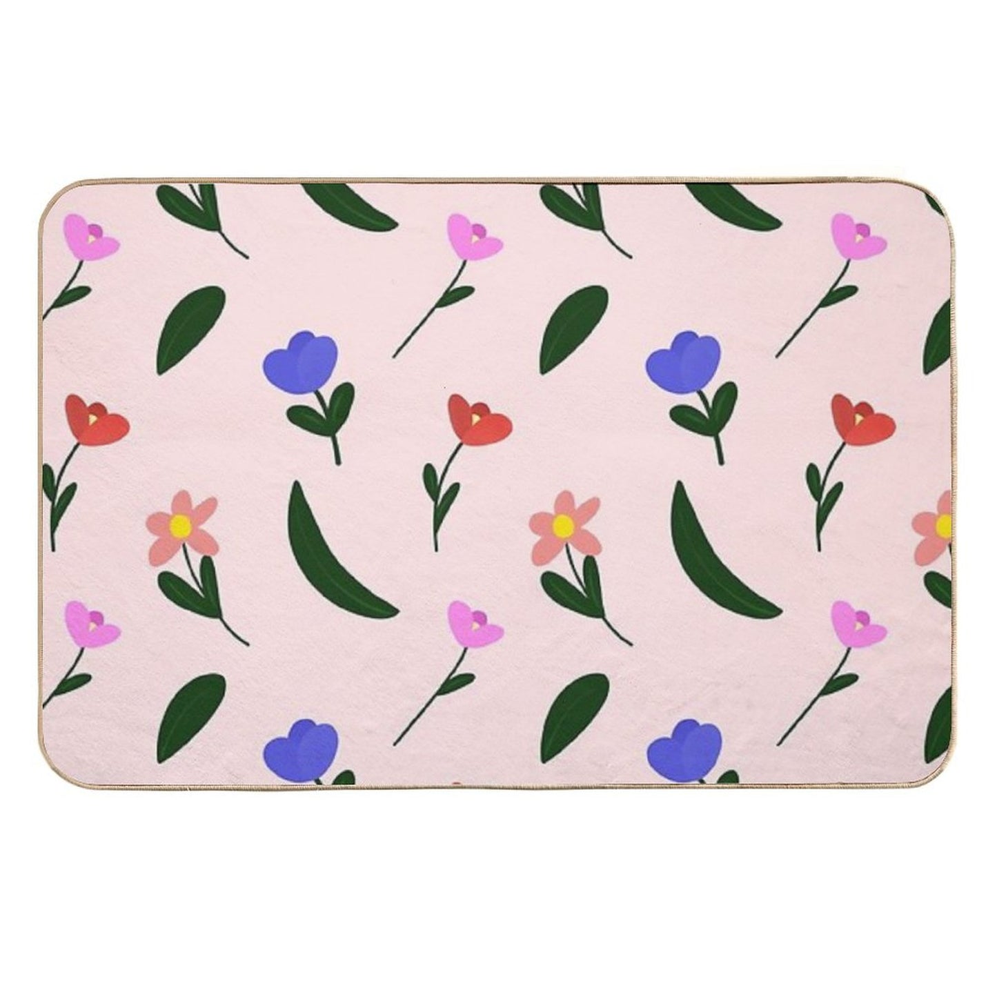 Pastel Flower  Odorless Bath Mat