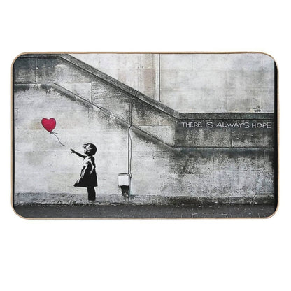 Balloon Girl - There Is Always Hope  Original Mural Banksy  Easy To Clean Bath Mat