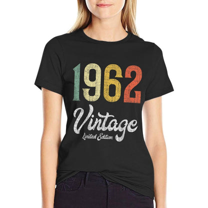 Vintage 1962 Limited Edition 60th Birthday  Summer-ready Fabric T-Shirt