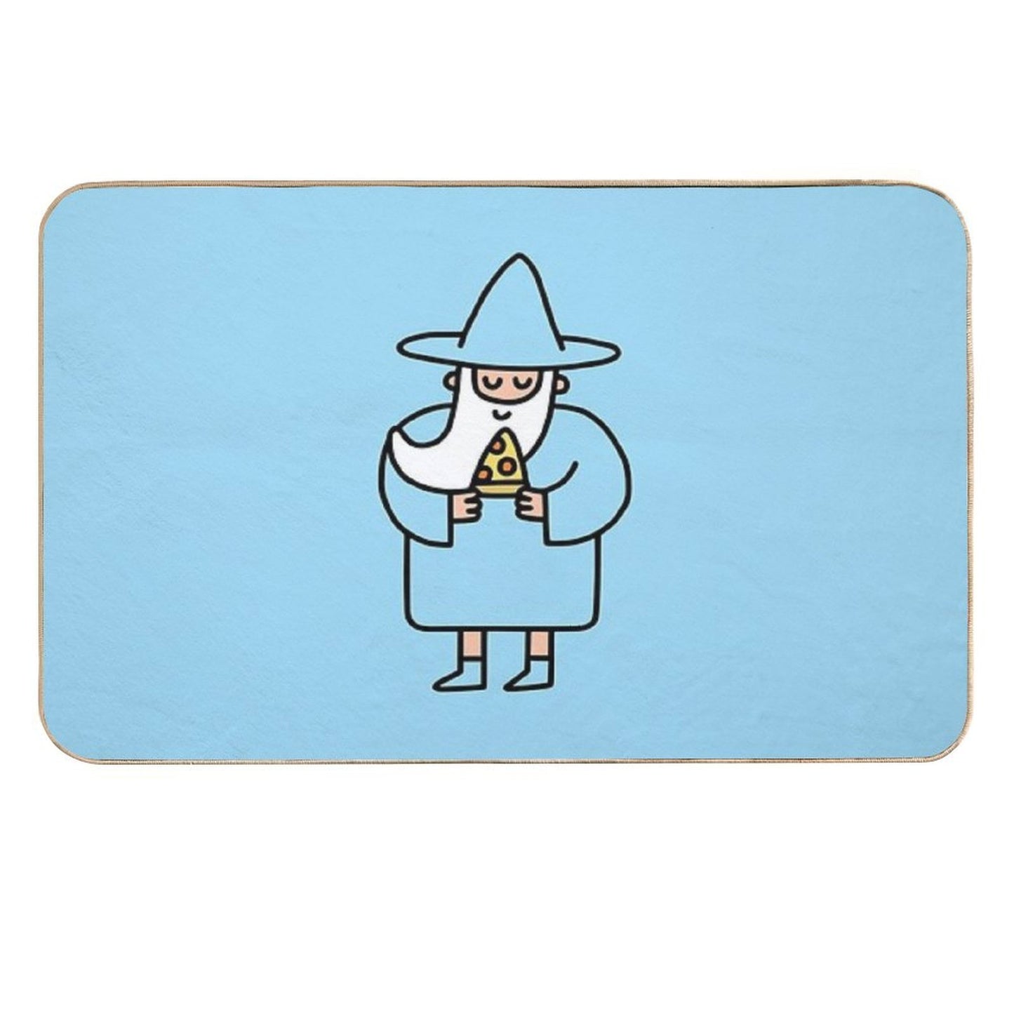 Wizard Pizza  Easy To Clean Bath Mat