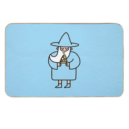 Wizard Pizza  Easy To Clean Bath Mat