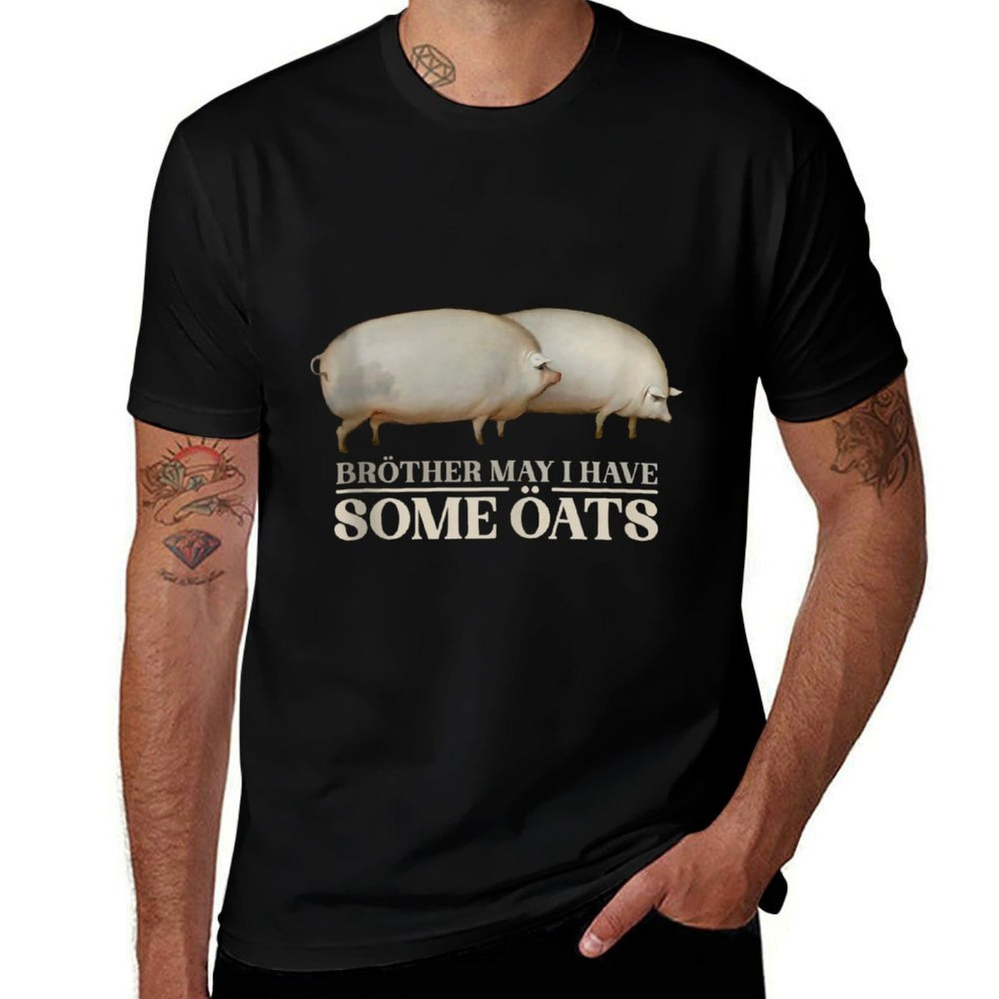 Brother May I Have Some Oats Pigs Meme  Tagless Design T-Shirt