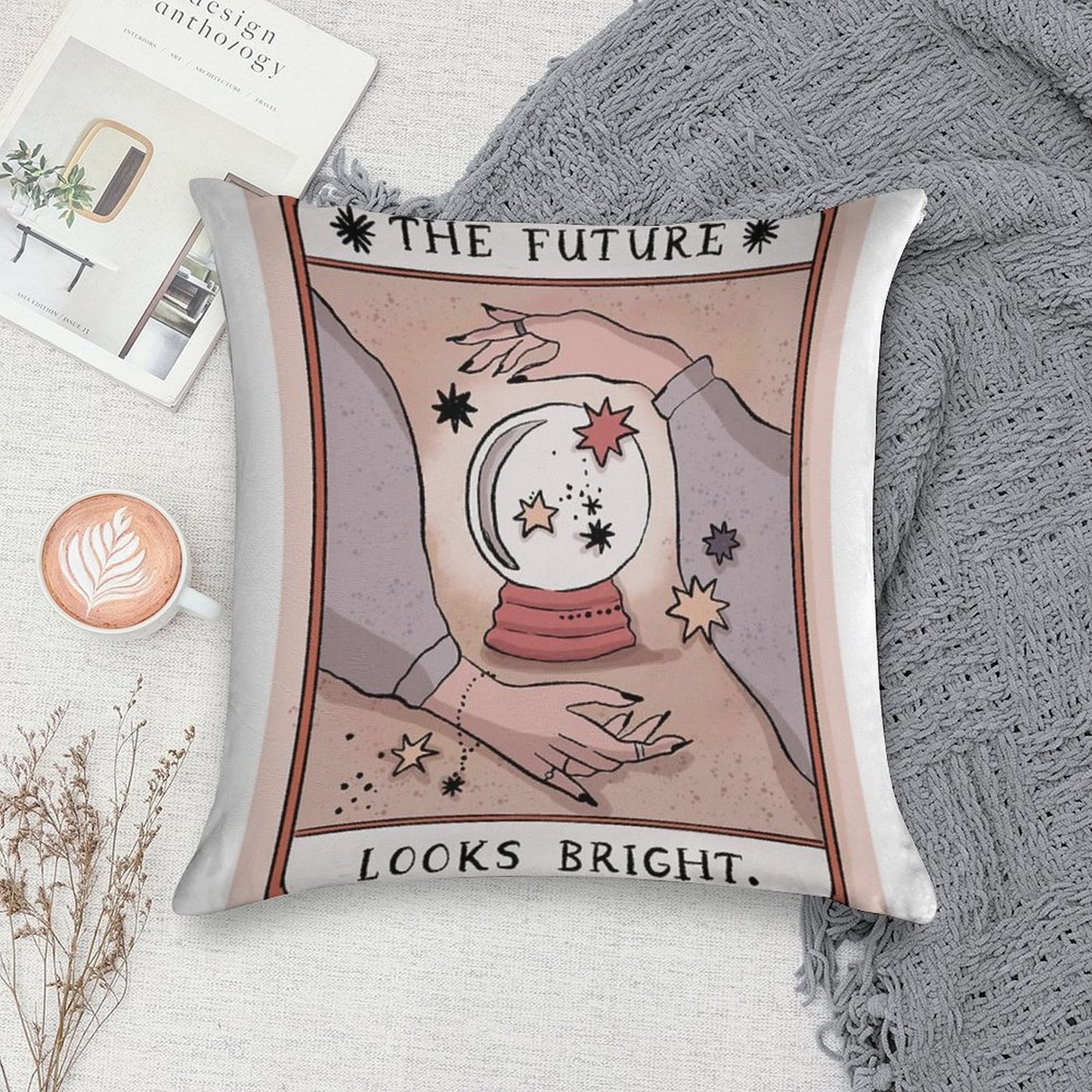 The Future Looks Bright Soft Decorative Cover Throw Pillow