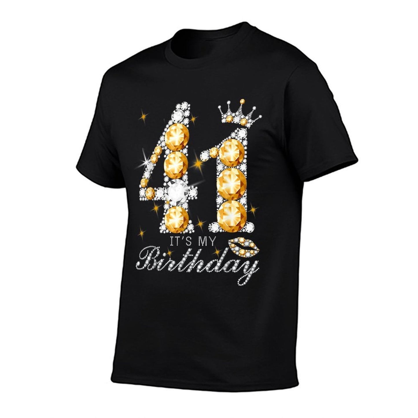 It&#39;s My 41th Birthday Queen 41 Years Old Shoes Crown Diamond  Trendy Pattern T-Shirt