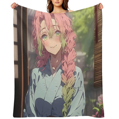 Mitsuri Kanroji - Demon Slayer 20 Comfort Throw Blanket